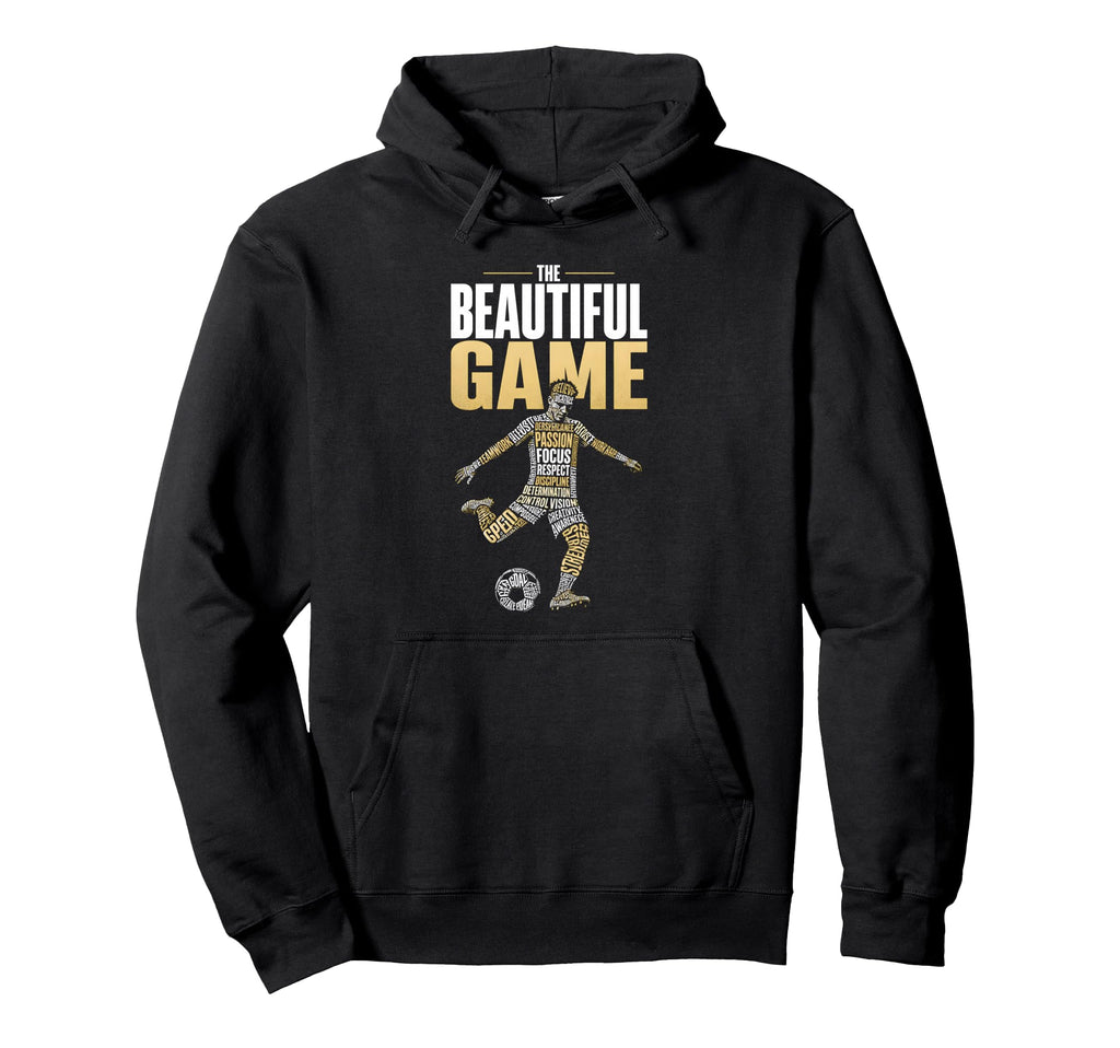 Beautiful Game Soccer Player Fan Hoodie - Aesthetic Graphic Men Women - T-Shirt, Sweatshirt, Hoodie
