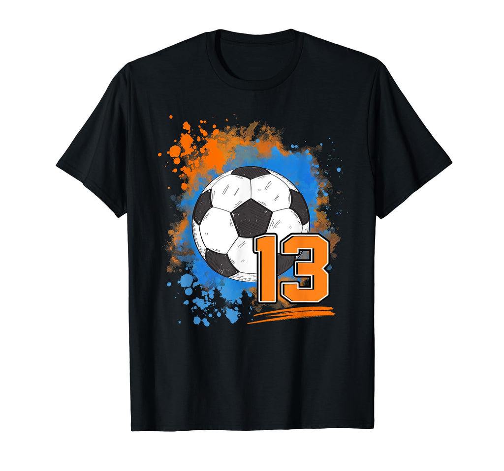 13Th Birthday 13 Years Old Soccer T-Shirt - Minimalist Print for Adults - T-Shirt, Sweatshirt, Hoodie