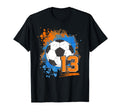 13Th Birthday 13 Years Old Soccer T-Shirt - Minimalist Print for Adults - T-Shirt, Sweatshirt, Hoodie
