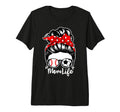 Mom Life Messy Bun Hair Soccer T-Shirt - Novelty Apparel for Adults - T-Shirt, Sweatshirt, Hoodie