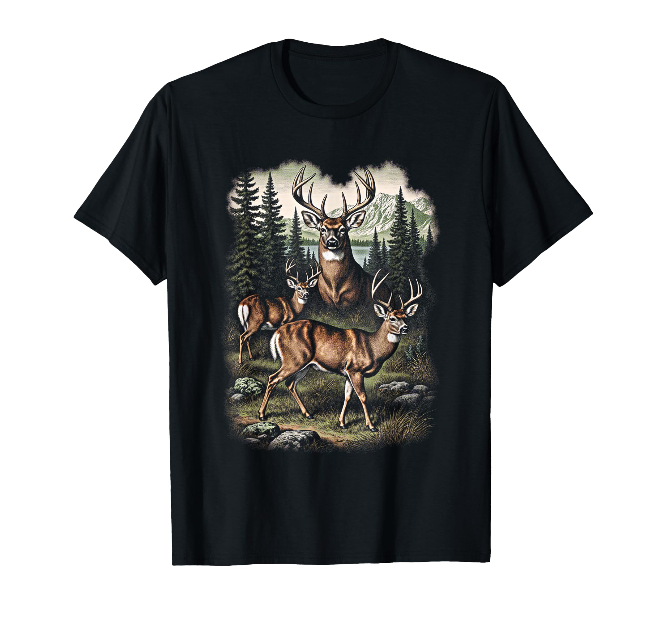 Grunge Deer 90S T-Shirt - Graphic Print Unisex - T-Shirt, Sweatshirt, Hoodie