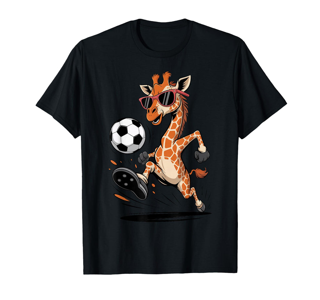 Funny Giraffe Playing Soccer Ball T-Shirt - Aesthetic Graphic for Adults - T-Shirt, Sweatshirt, Hoodie