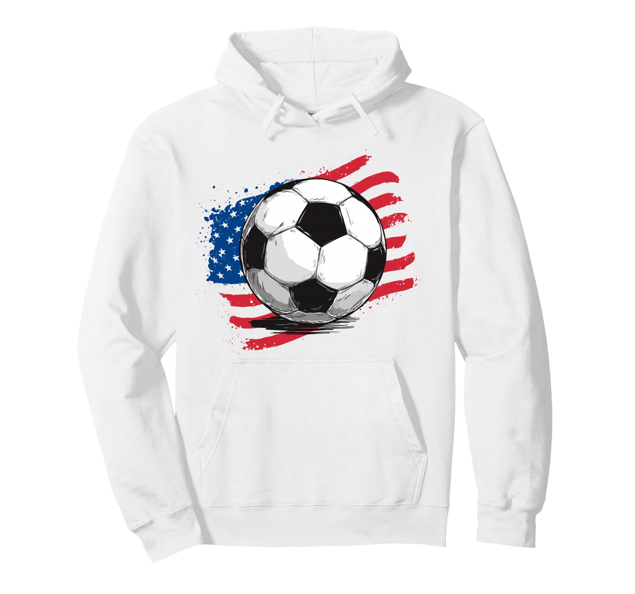 Soccer American Flag 4Th July Hoodie - Aesthetic Graphic Men Women - T-Shirt, Sweatshirt, Hoodie