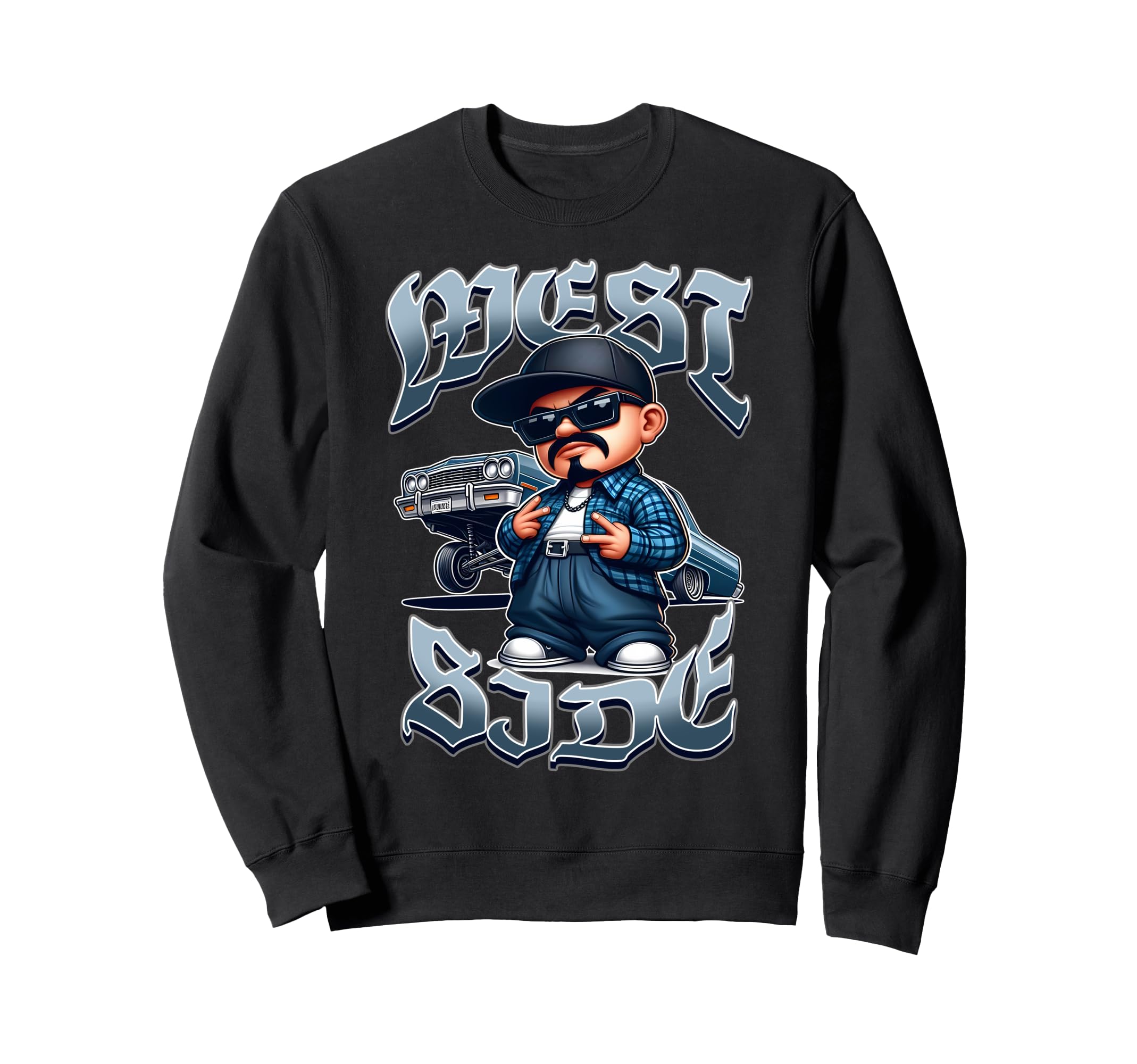 Low Rider Westside Hand Sign Gang West Sweatshirt - Novelty Apparel Unisex - T-Shirt, Sweatshirt, Hoodie