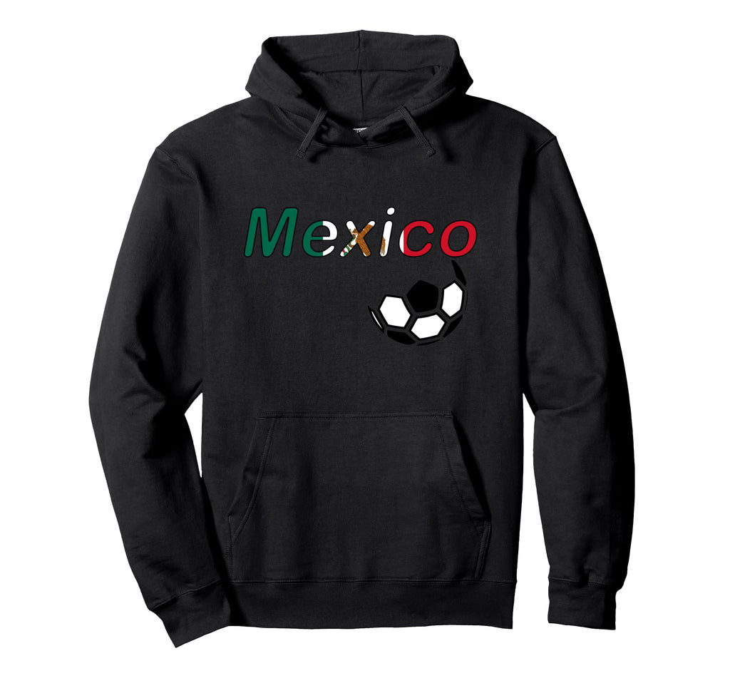 Mexico Futbol Soccer Ball Mexican Flag Hoodie - Trendy Graphic Unisex - T-Shirt, Sweatshirt, Hoodie