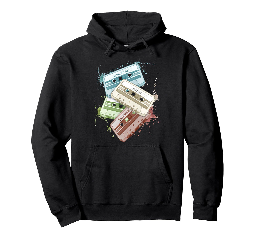 Watercolor Cassettes Analog Tape Old Hoodie - Unique Graphic for Adults - T-Shirt, Sweatshirt, Hoodie