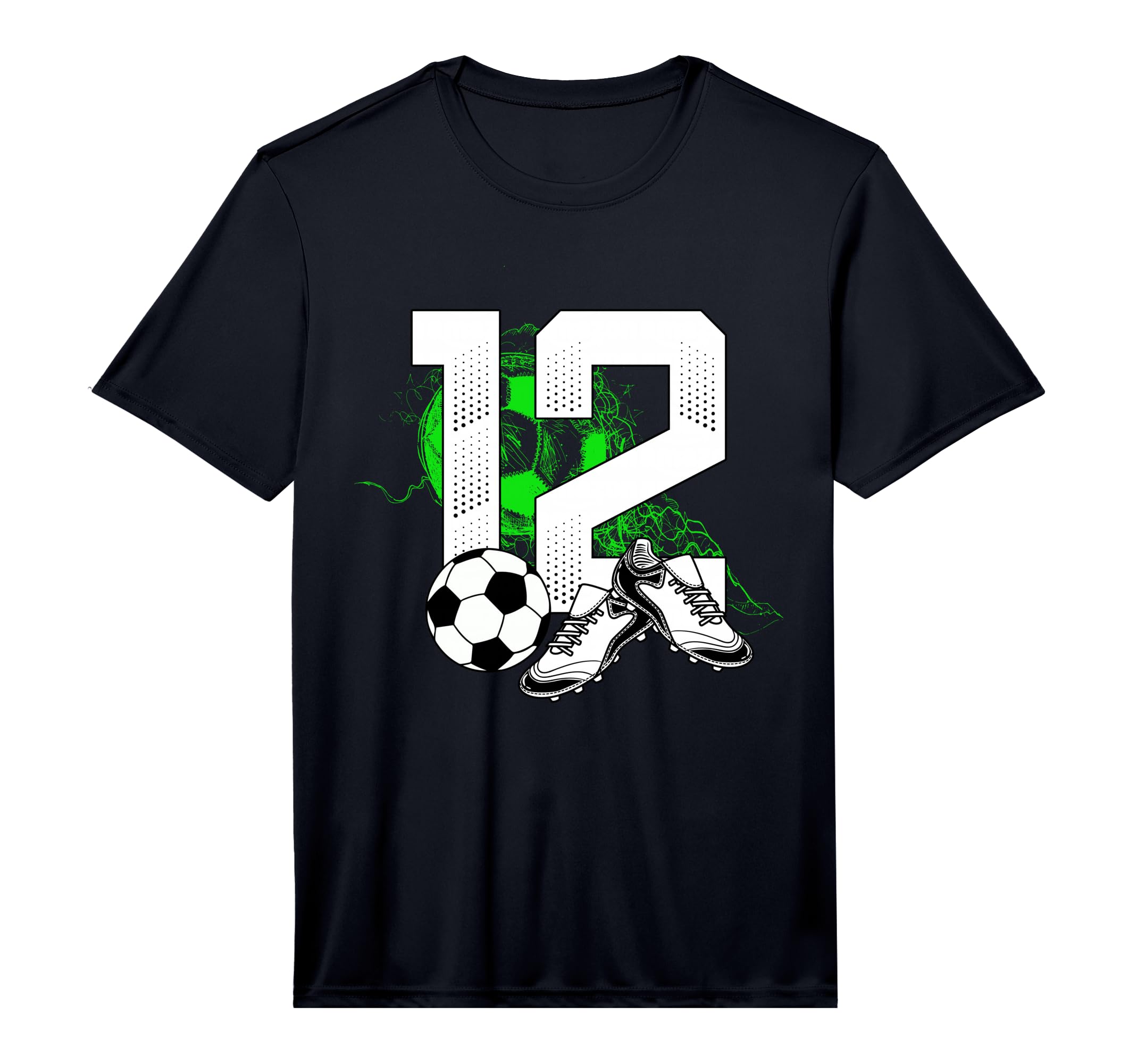 12Th Birthday Soccer Player Football 12 T-Shirt - Unique Graphic Men Women - T-Shirt, Sweatshirt, Hoodie