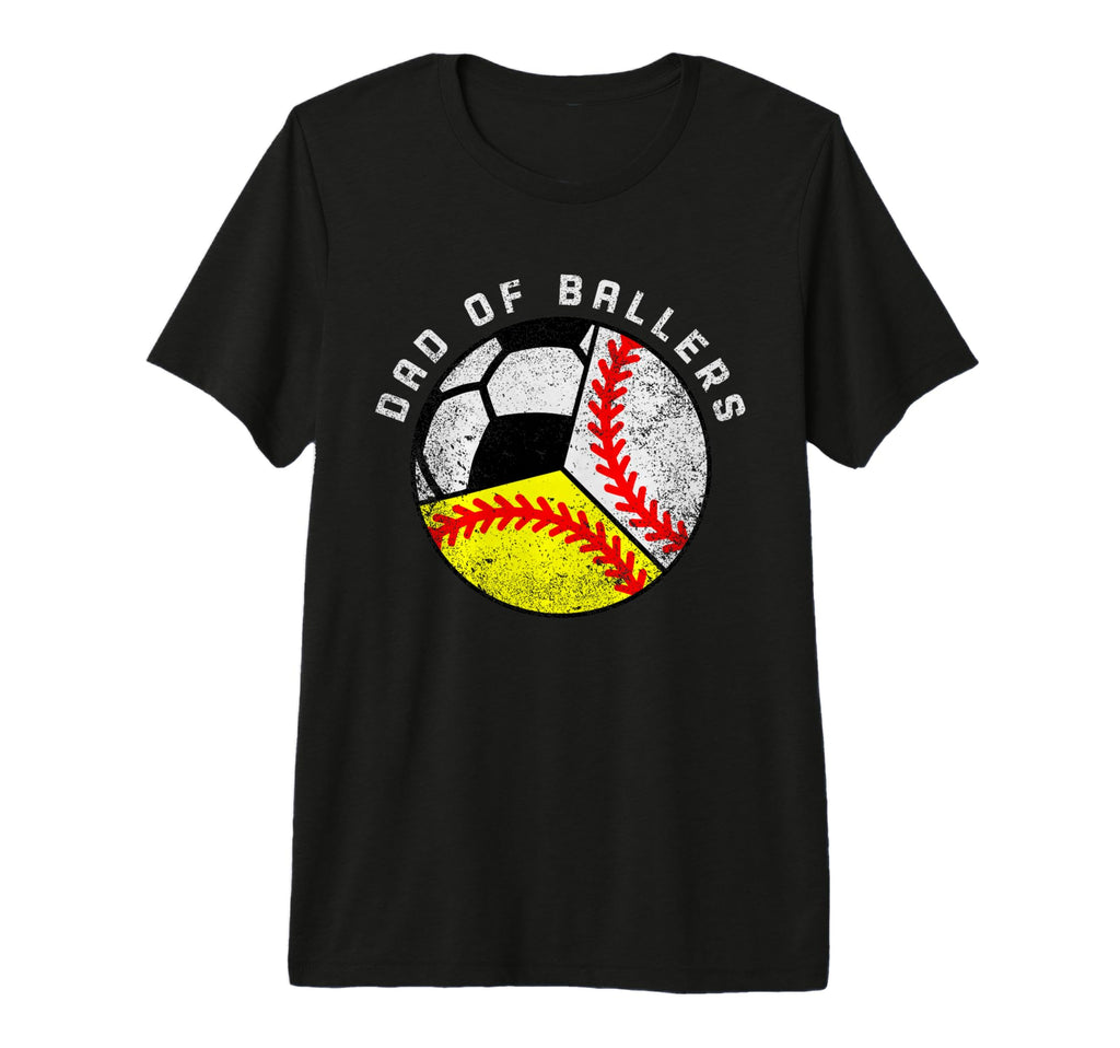Mens Dad Ballers Funny Baseball Softball T-Shirt - Graphic Print Unisex - T-Shirt, Sweatshirt, Hoodie