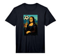 Mona Lisa Loves Soccer Spinning Ball T-Shirt - Trendy Graphic Men Women - T-Shirt, Sweatshirt, Hoodie