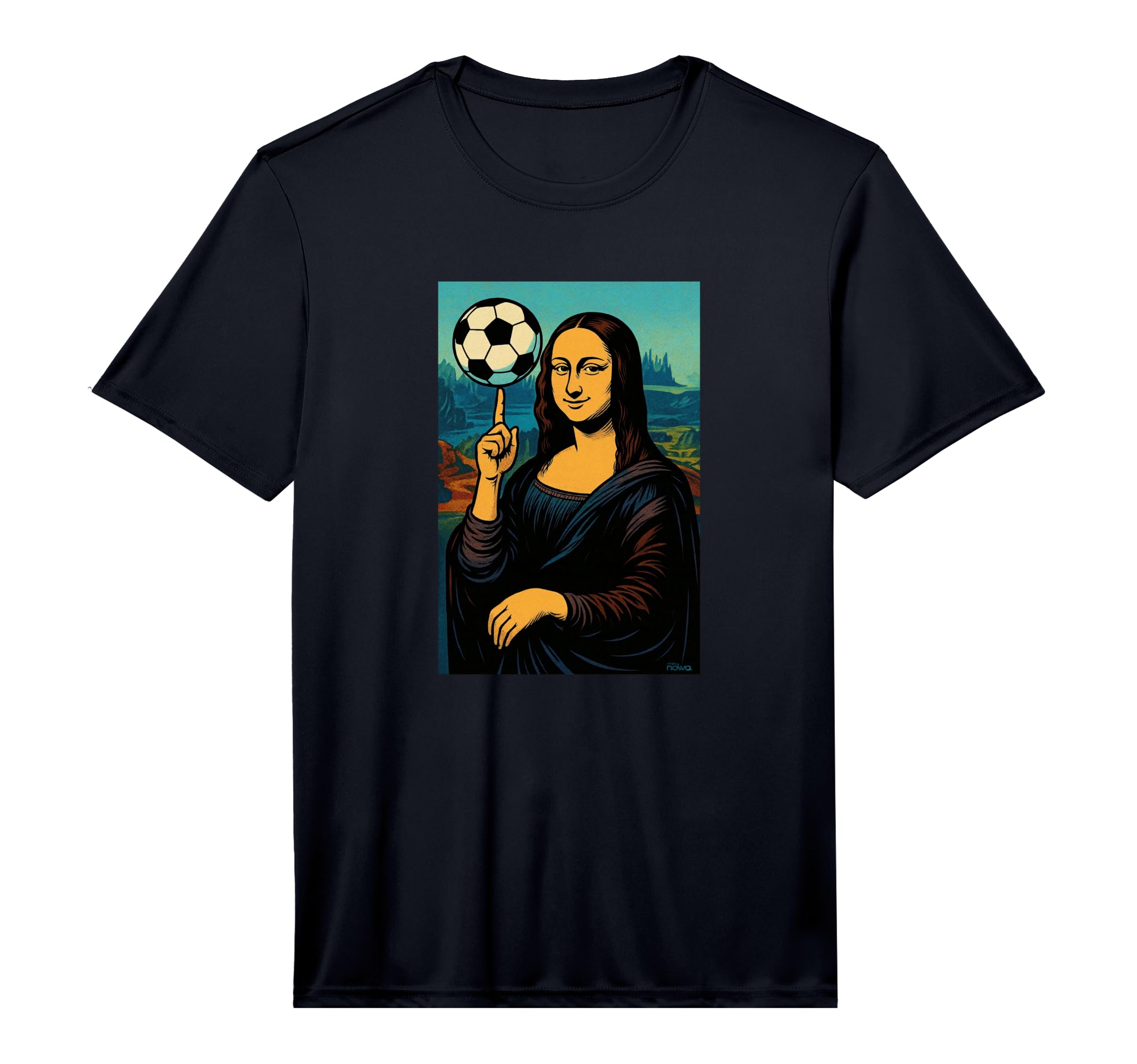 Mona Lisa Loves Soccer Spinning Ball T-Shirt - Trendy Graphic Men Women - T-Shirt, Sweatshirt, Hoodie
