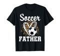 Soccer Father Leopard Heart Matching T-Shirt - Trendy Graphic Men Women - T-Shirt, Sweatshirt, Hoodie