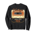 90Th Birthday 1932 Tees Cassette Sweatshirt - Trendy Graphic Men Women - T-Shirt, Sweatshirt, Hoodie