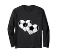 Soccer Hearts Ball Play Sports Gift Love T-Shirt - Streetwear Style Unisex - T-Shirt, Sweatshirt, Hoodie