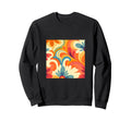 70S Wallpaper Flowers Floral Pattern Sweatshirt - Unique Graphic for Adults - T-Shirt, Sweatshirt, Hoodie