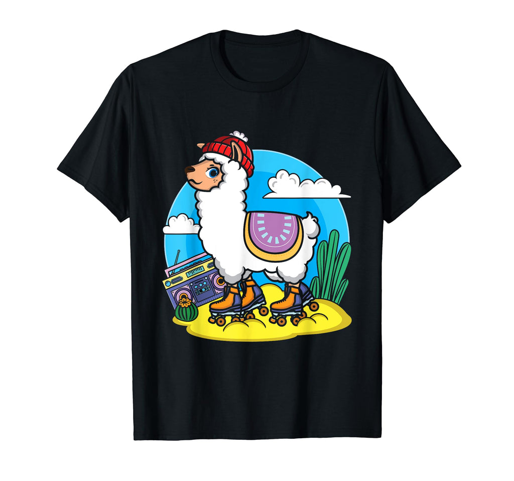 Skating Lama Roller Skater Lover T-Shirt - Fun Novelty Design for Adults - T-Shirt, Sweatshirt, Hoodie