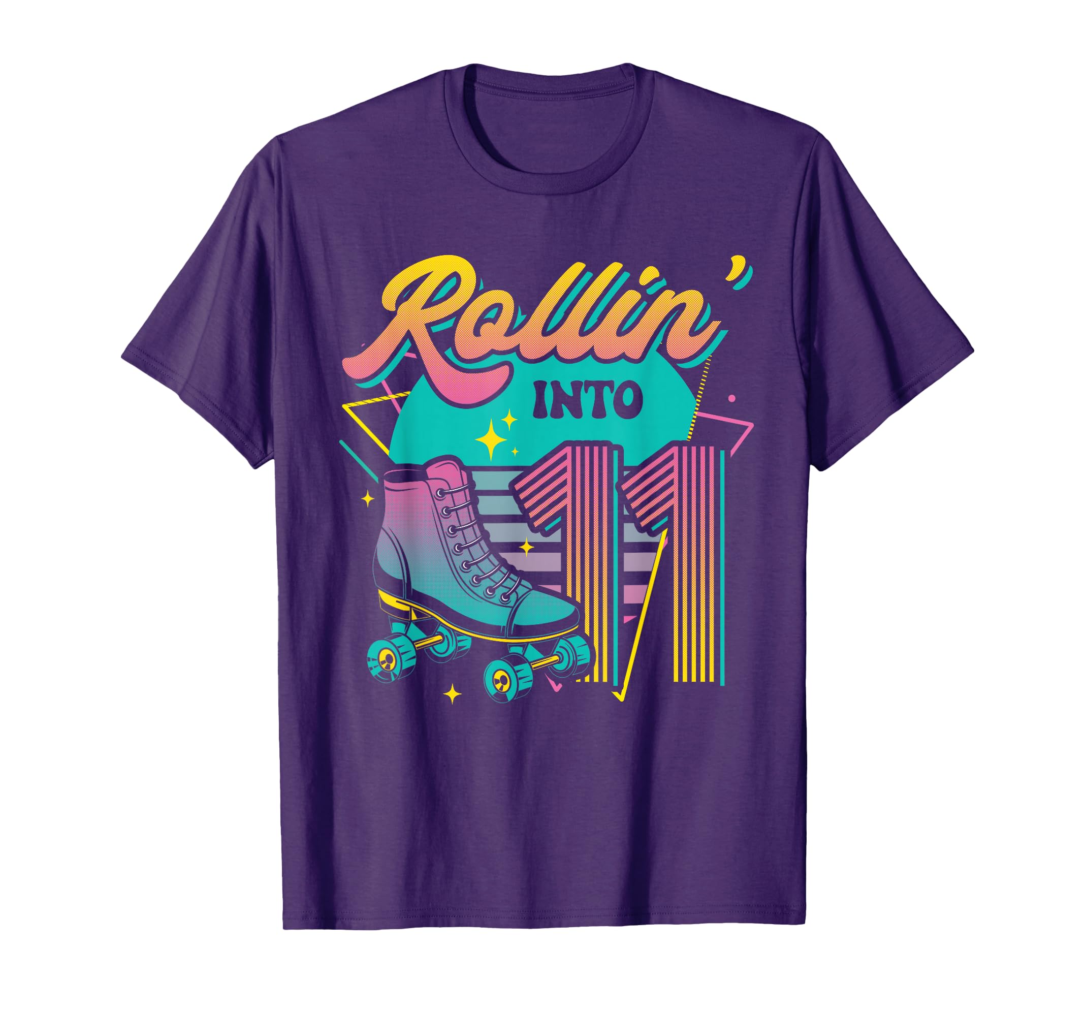Roller Skate 11Th Birthday Party Rolling T-Shirt - Minimalist Print Unisex - T-Shirt, Sweatshirt, Hoodie