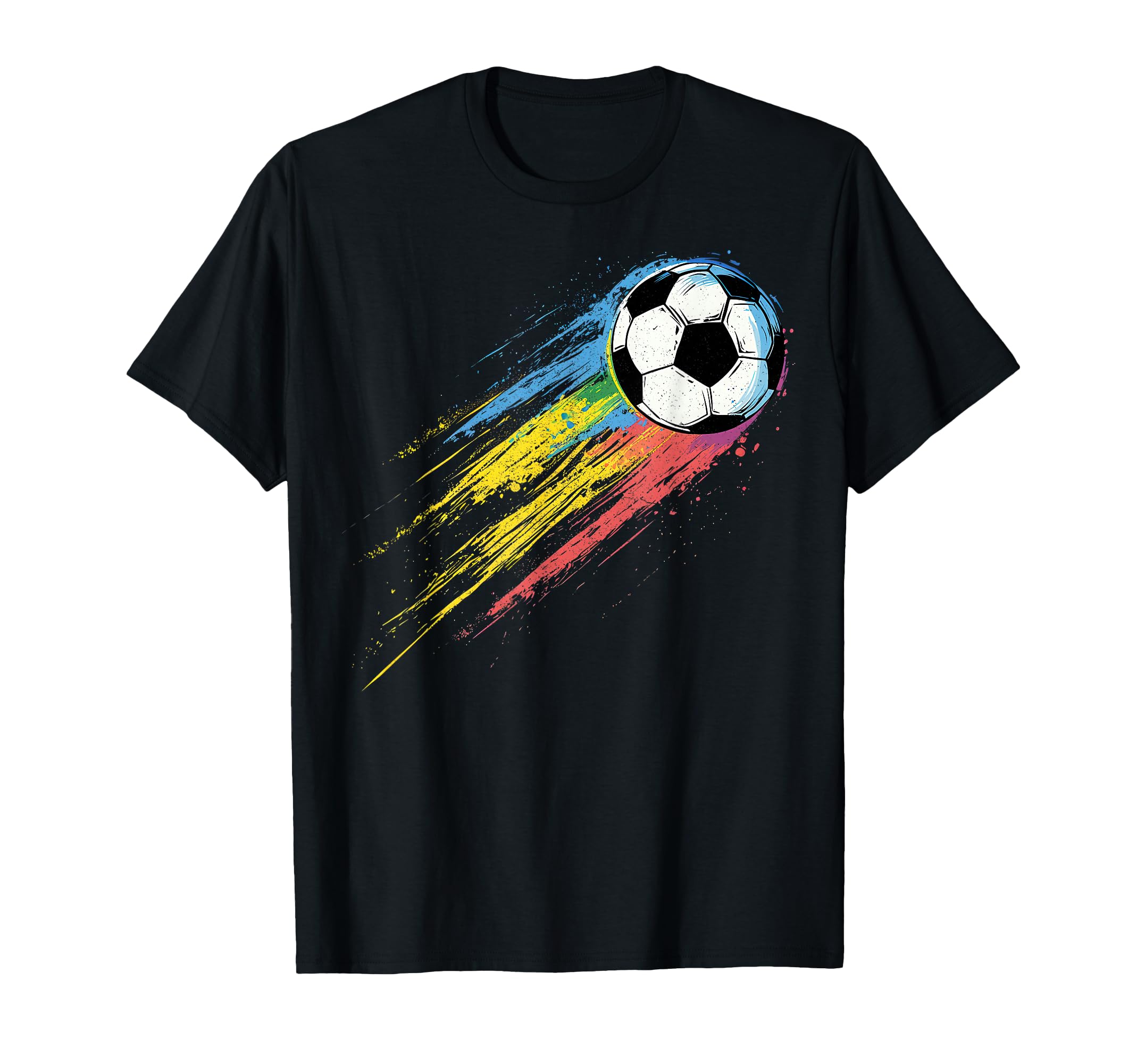 Soccer Ball Multicolor Splatter Football T-Shirt - Minimalist Print Unisex - T-Shirt, Sweatshirt, Hoodie