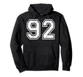 92 Number Ninety Two Team Sports Hoodie - Custom Art Print for Adults - T-Shirt, Sweatshirt, Hoodie