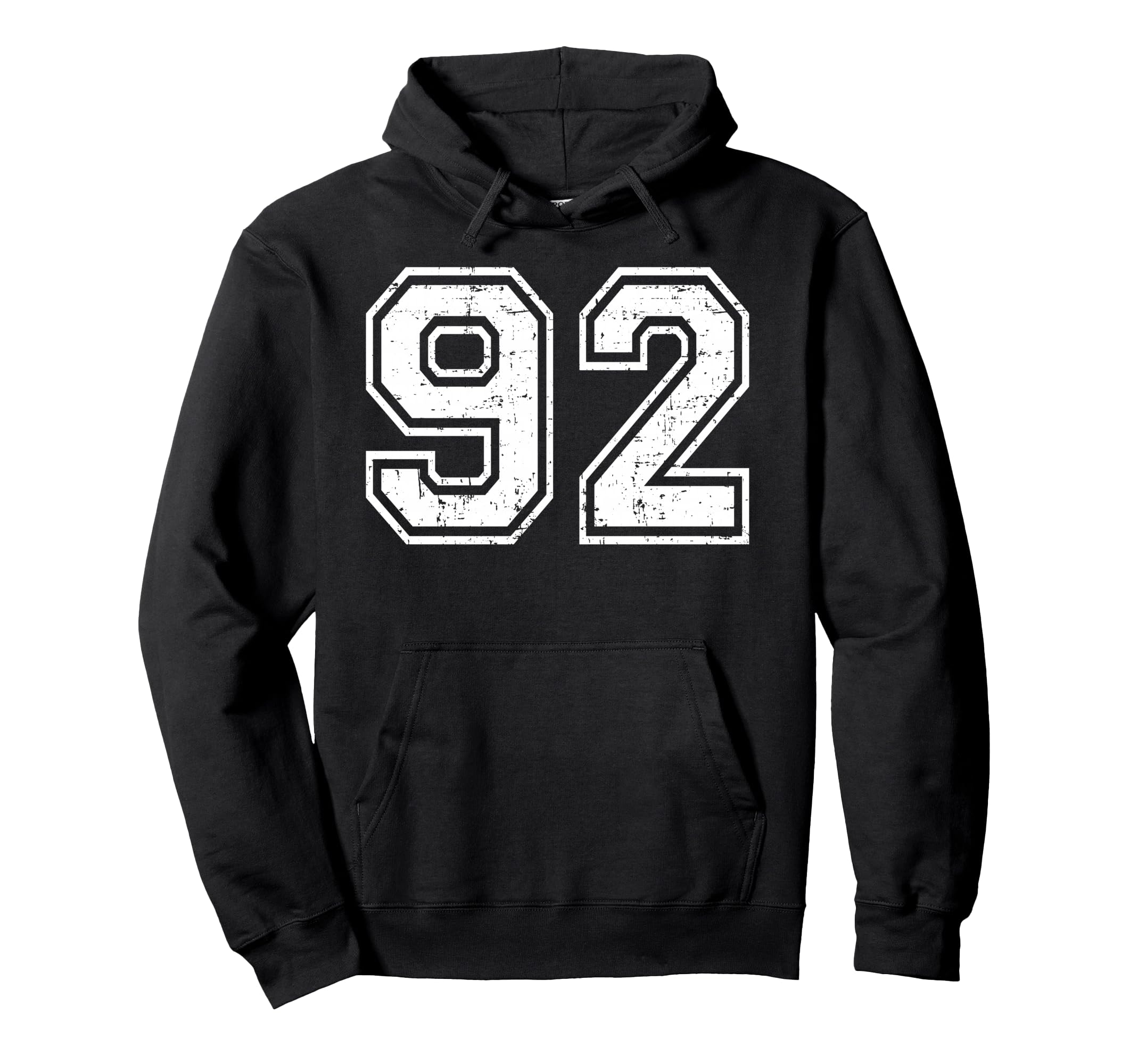 92 Number Ninety Two Team Sports Hoodie - Custom Art Print for Adults - T-Shirt, Sweatshirt, Hoodie