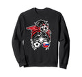 Messy Bun Hair Slovak Soccer Sweatshirt - Minimalist Print Men Women - T-Shirt, Sweatshirt, Hoodie