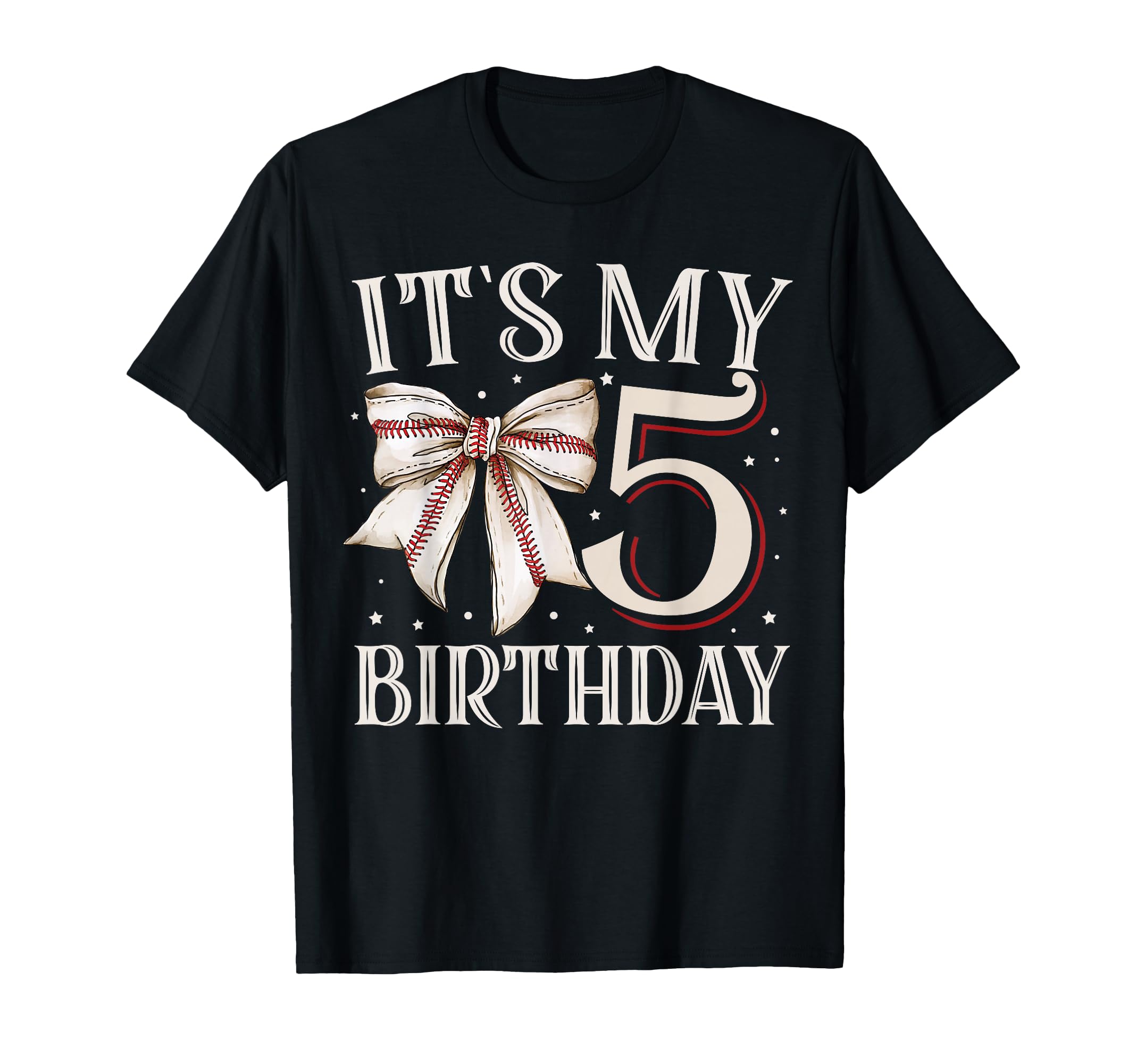 Its My Five 5Th Birthday Baseball Bday T-Shirt - Aesthetic Graphic Unisex - T-Shirt, Sweatshirt, Hoodie