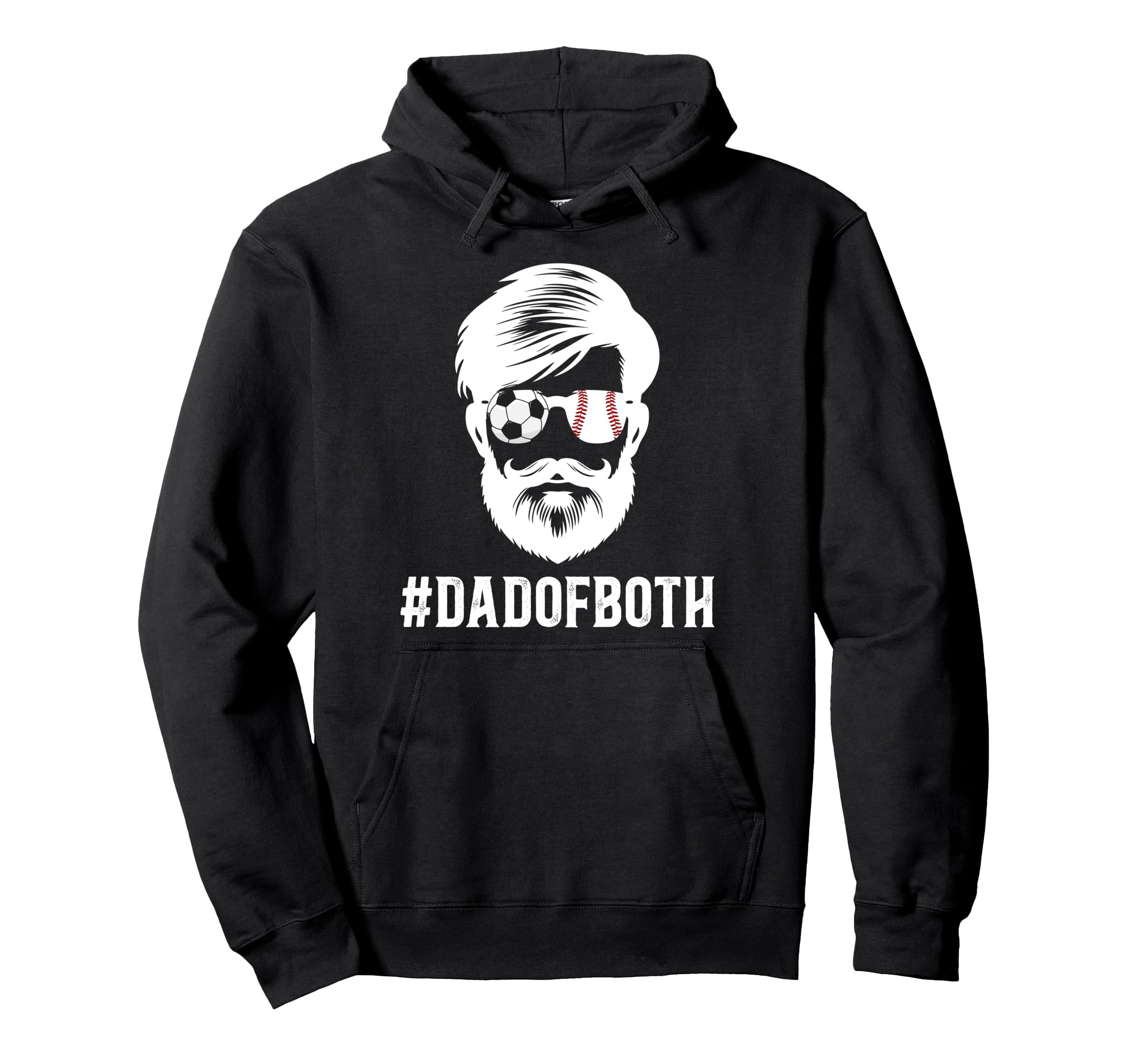 Dad Both Baseball Soccer Dad Ballers Hoodie - Custom Art Print Men Women - T-Shirt, Sweatshirt, Hoodie