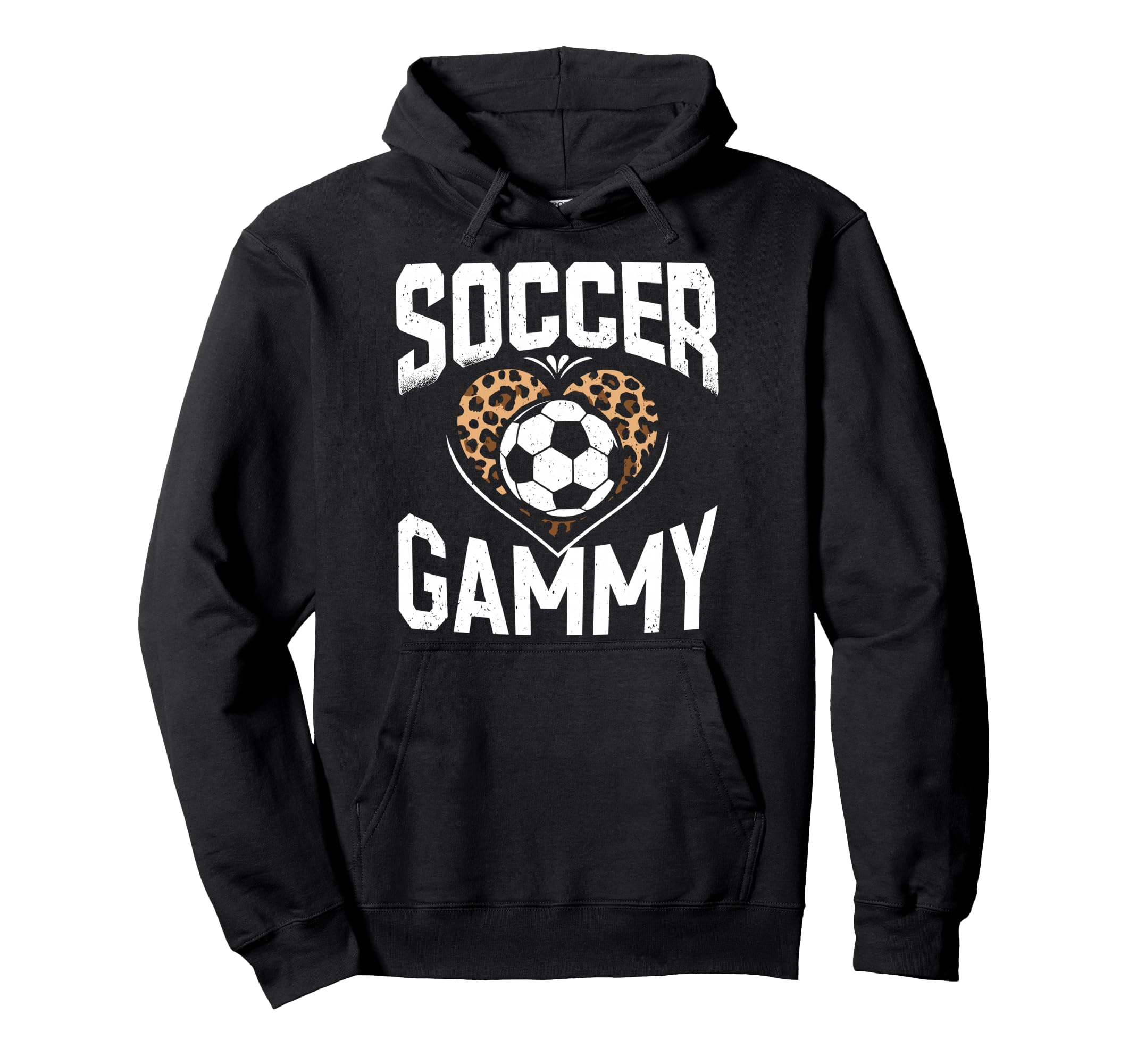 Soccer Gammy Leopard Heart Hoodie - Novelty Apparel Men Women - T-Shirt, Sweatshirt, Hoodie