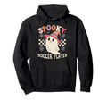 Spooky Soccer Player Ghost Halloween Hoodie - Novelty Apparel Unisex - T-Shirt, Sweatshirt, Hoodie