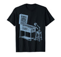 Dog Pug Playing Pinball Arcade Game T-Shirt - Minimalist Print Unisex - T-Shirt, Sweatshirt, Hoodie