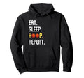 Eat Sleep Hoop Repeat Basketball Mens Hoodie - Minimalist Print Unisex - T-Shirt, Sweatshirt, Hoodie