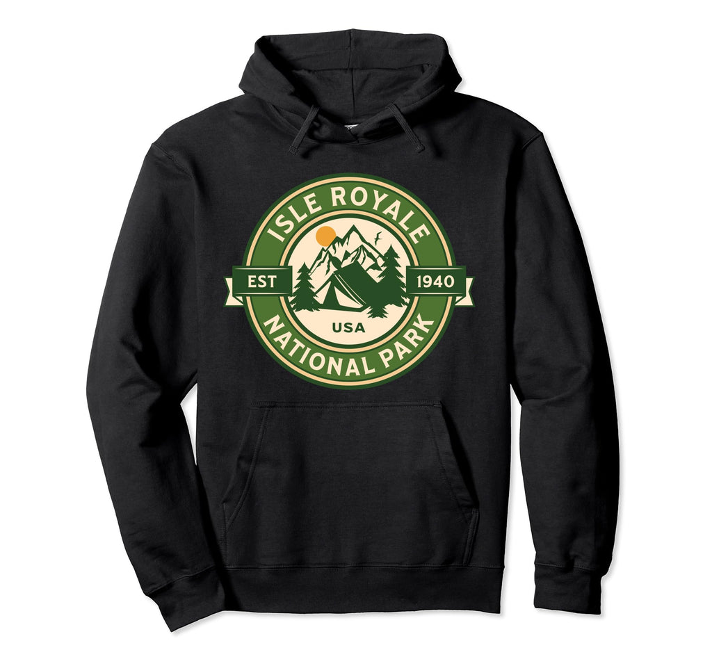 Isle Royale National Park Michigan Hike Hoodie - Graphic Print Men Women - T-Shirt, Sweatshirt, Hoodie