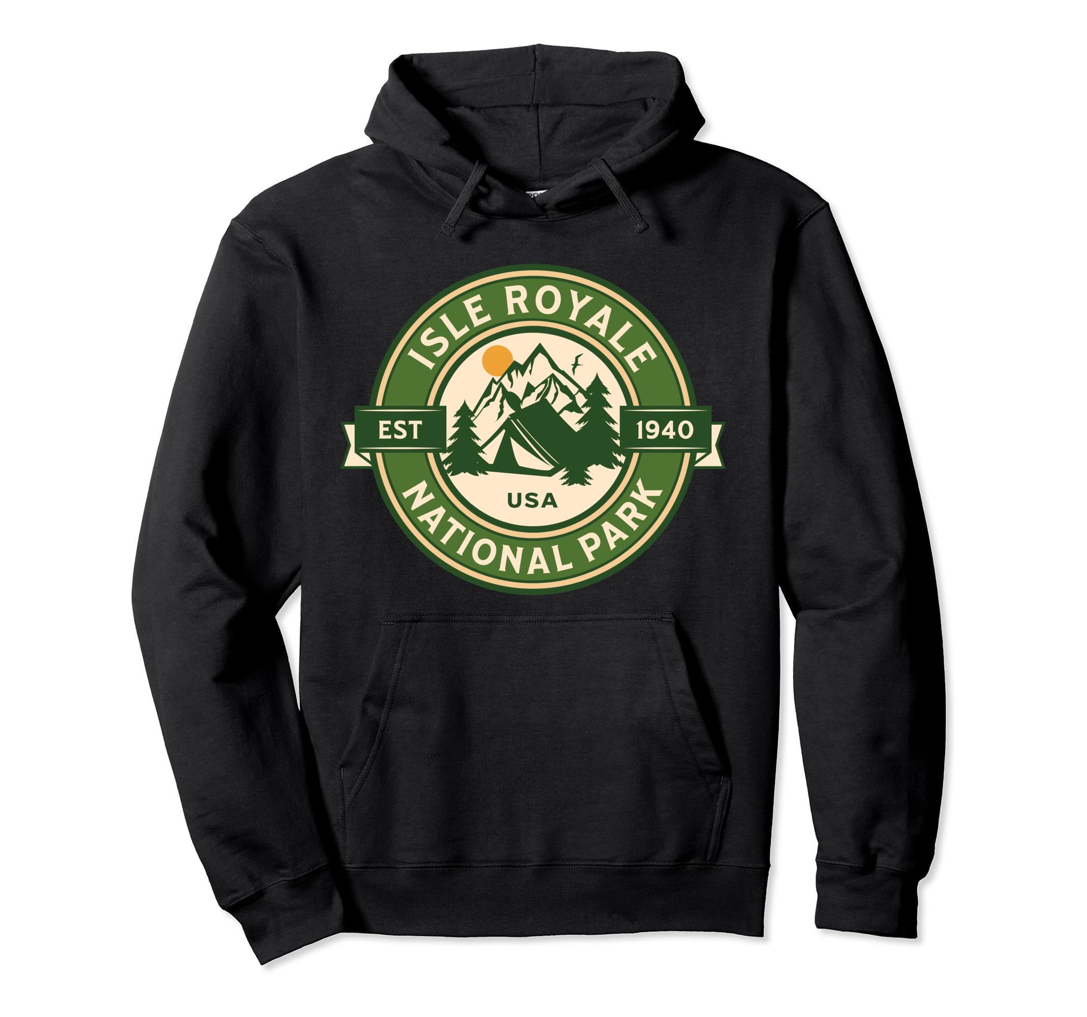 Isle Royale National Park Michigan Hike Hoodie - Graphic Print Men Women - T-Shirt, Sweatshirt, Hoodie