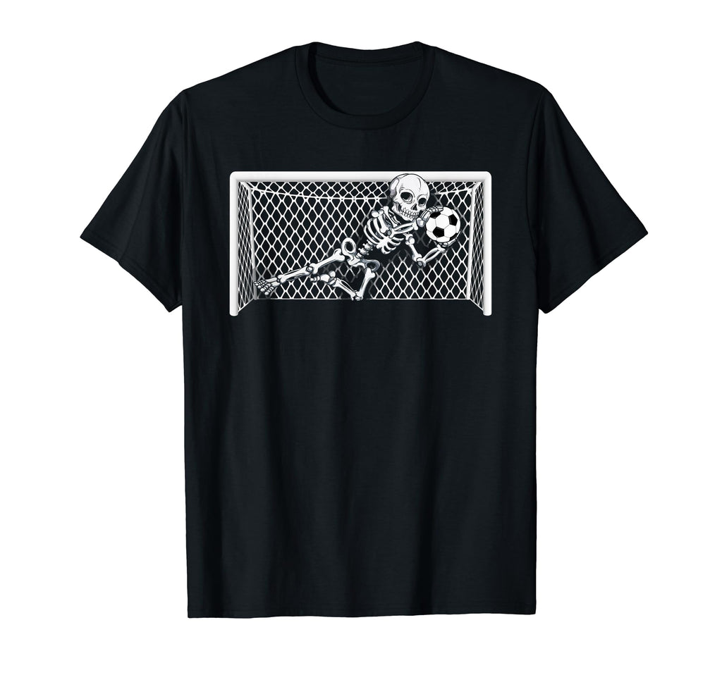 Skeleton Soccer Goal Keeper Halloween T-Shirt - Novelty Apparel Unisex - T-Shirt, Sweatshirt, Hoodie