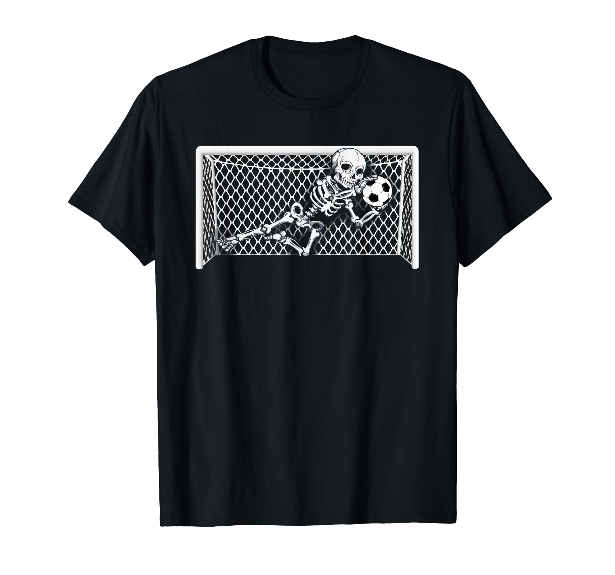Skeleton Soccer Goal Keeper Halloween T-Shirt - Streetwear Style Men Women - T-Shirt, Sweatshirt, Hoodie