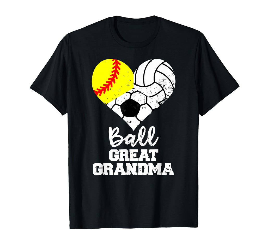 Ball Great Grandma Heart Softball T-Shirt - Trendy Graphic Men Women - T-Shirt, Sweatshirt, Hoodie