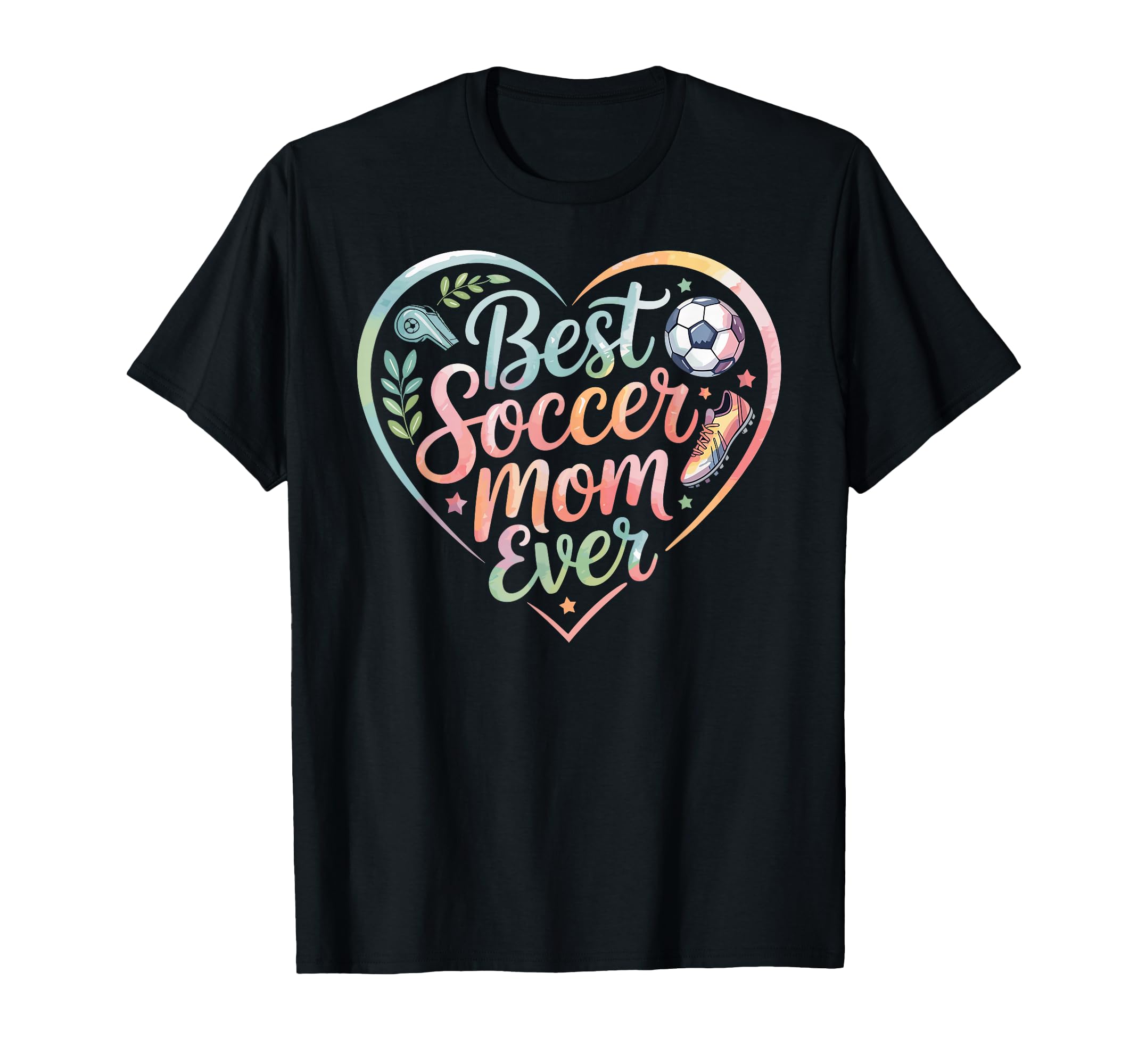 Best Soccer Mom Ever Heart T-Shirt - Custom Art Print Men Women - T-Shirt, Sweatshirt, Hoodie