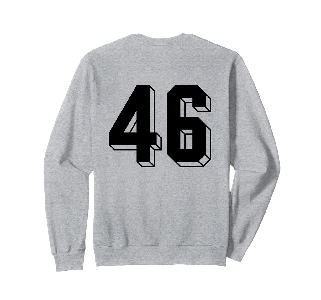 Number 46 Backside 80S 90S Team Sweatshirt - Casual Everyday Wear Unisex - T-Shirt, Sweatshirt, Hoodie