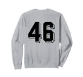 Number 46 Backside 80S 90S Team Sweatshirt - Casual Everyday Wear Unisex - T-Shirt, Sweatshirt, Hoodie