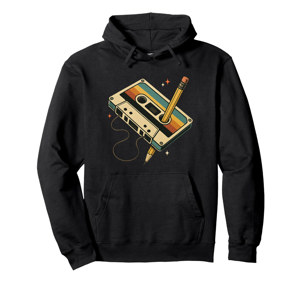 80S 90S Music Nostalgic Cassette Tape Hoodie - Unique Graphic Men Women - T-Shirt, Sweatshirt, Hoodie