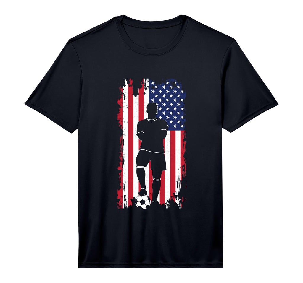 American Flag Soccer Soccer Performance T-Shirt - Fun Novelty Design Unisex - T-Shirt, Sweatshirt, Hoodie