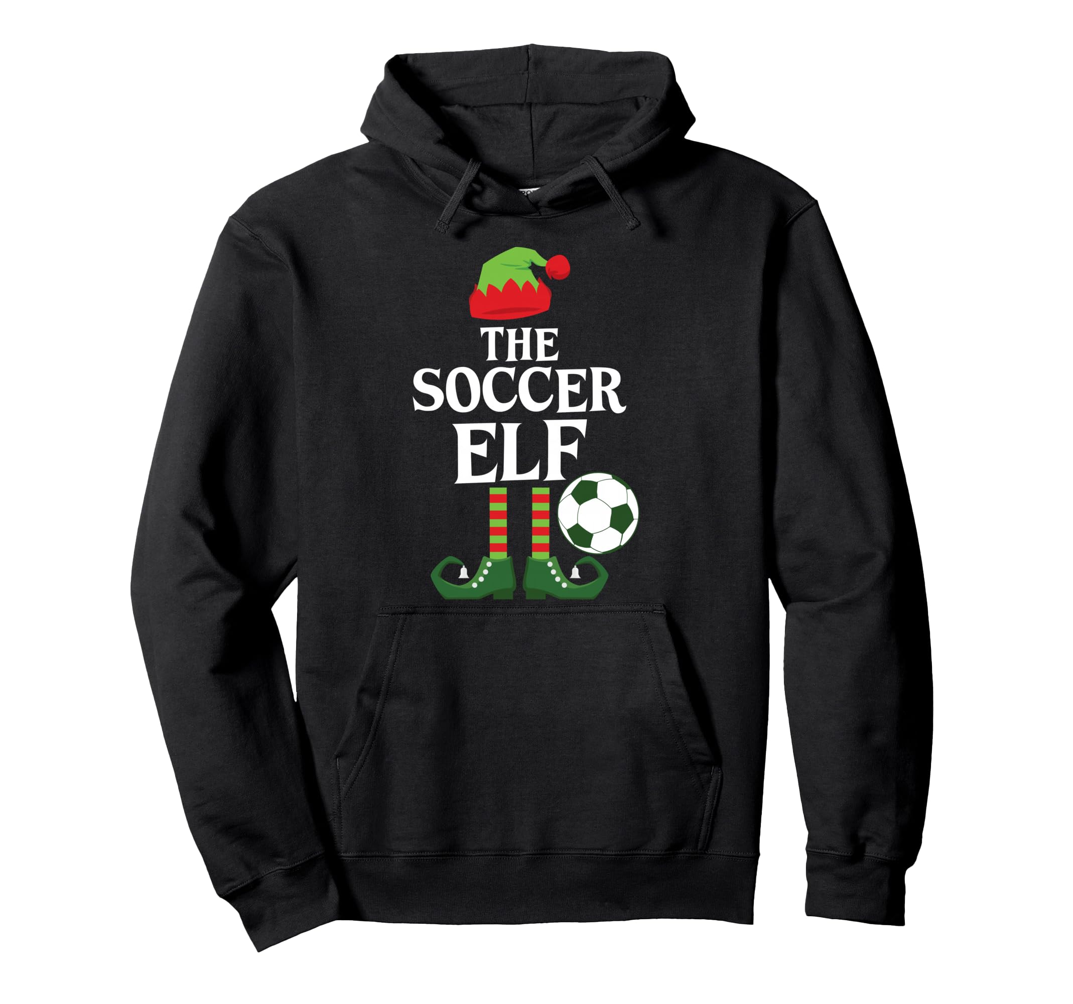 Soccer Elf Family Group Matching Party Hoodie - Minimalist Print Men Women - T-Shirt, Sweatshirt, Hoodie