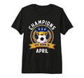Champions Are Born April Football T-Shirt - Custom Art Print Men Women - T-Shirt, Sweatshirt, Hoodie
