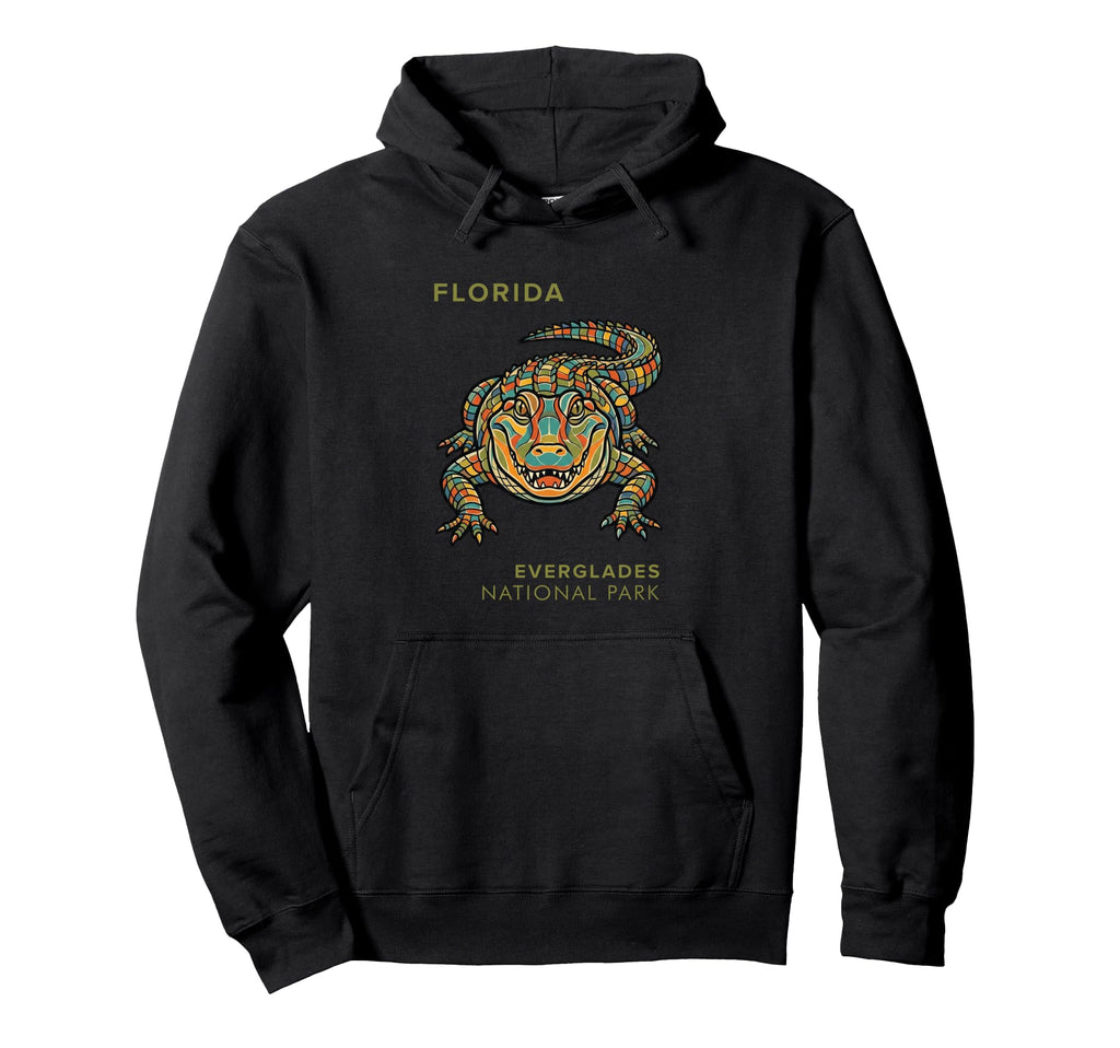 Everglades National Park Geometric Hoodie - Graphic Print for Adults - T-Shirt, Sweatshirt, Hoodie