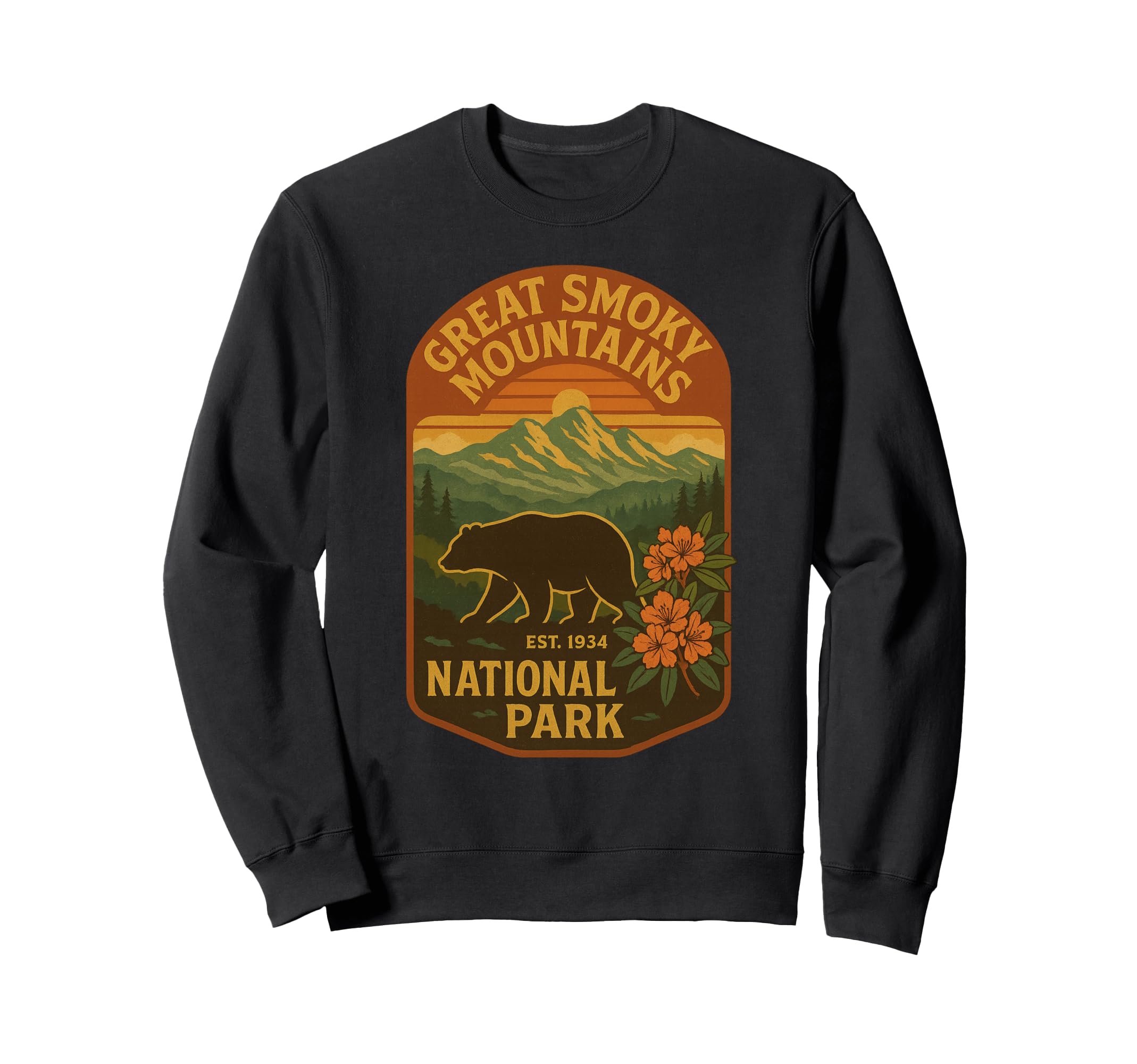 Great Smoky Mountains National Park Sweatshirt - Graphic Print for Adults - T-Shirt, Sweatshirt, Hoodie