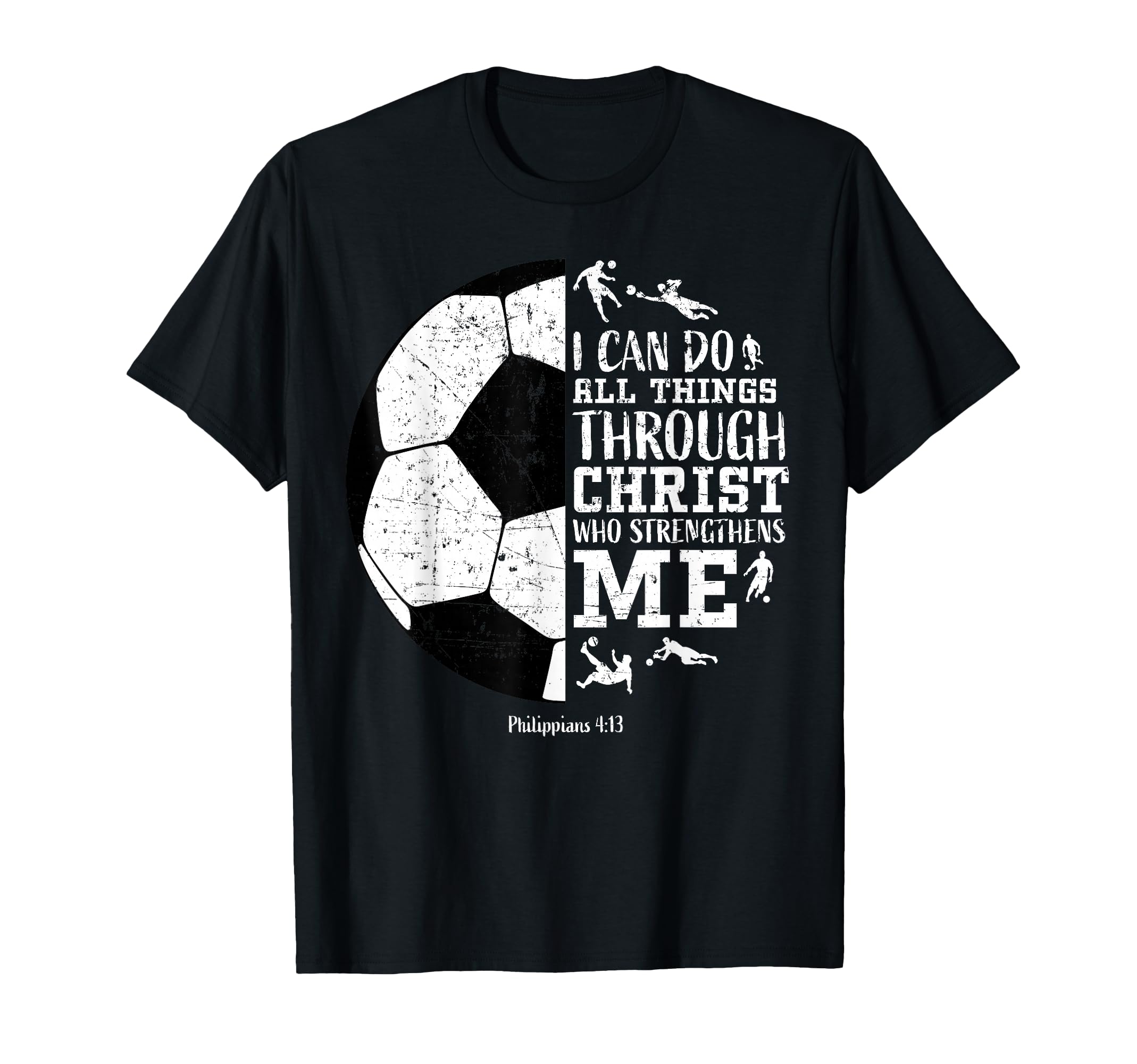 Christian Soccer Faith Bible Verse T-Shirt - Aesthetic Graphic Unisex - T-Shirt, Sweatshirt, Hoodie