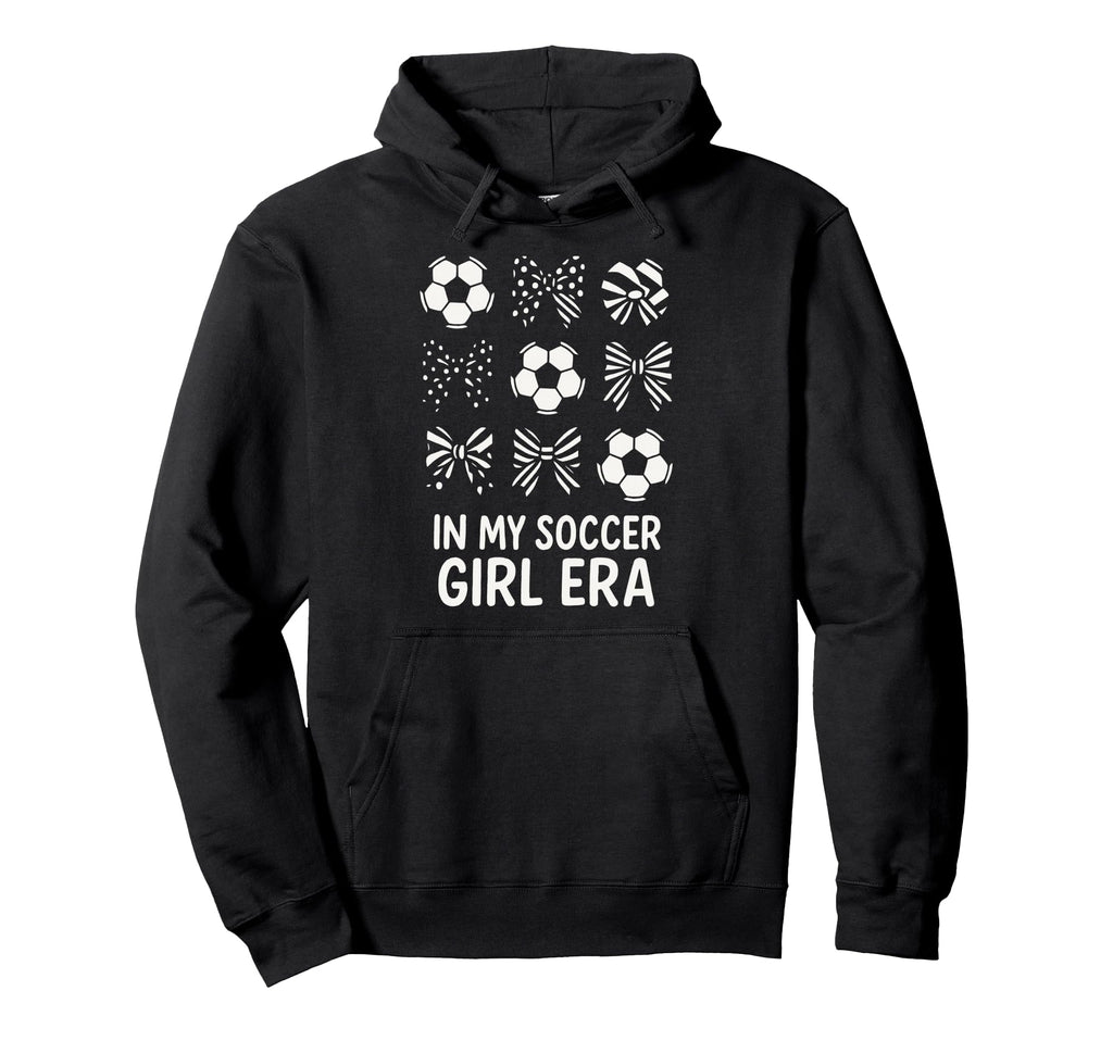 My Soccer Era Soccer Balls And Bows Soccer Hoodie - Novelty Apparel Unisex - T-Shirt, Sweatshirt, Hoodie