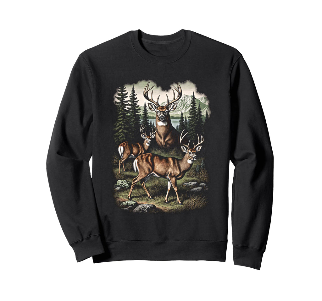 Grunge Deer 90S Sweatshirt - Fun Novelty Design Men Women - T-Shirt, Sweatshirt, Hoodie