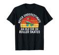 Never Underestimate Old Sir Roller T-Shirt - Minimalist Print Unisex - T-Shirt, Sweatshirt, Hoodie