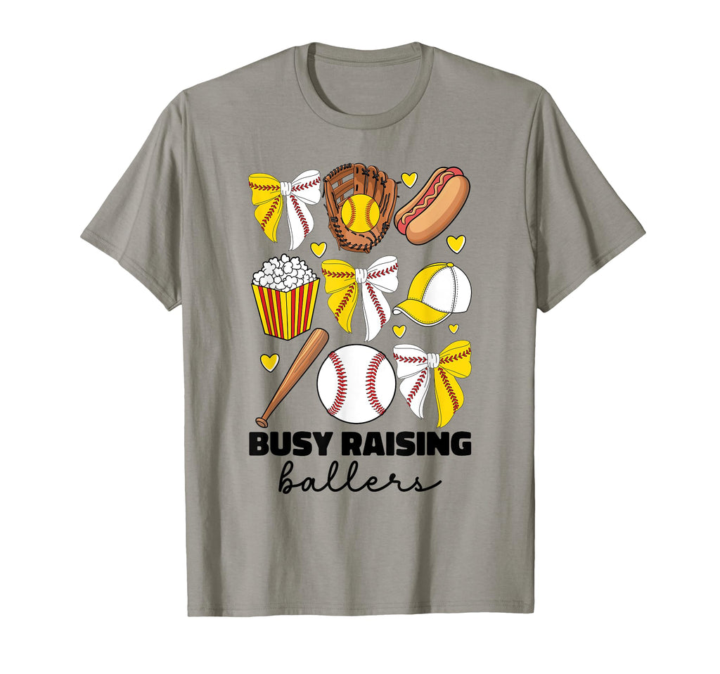 Busy Raising Ballers Baseball And T-Shirt - Novelty Apparel for Adults - T-Shirt, Sweatshirt, Hoodie