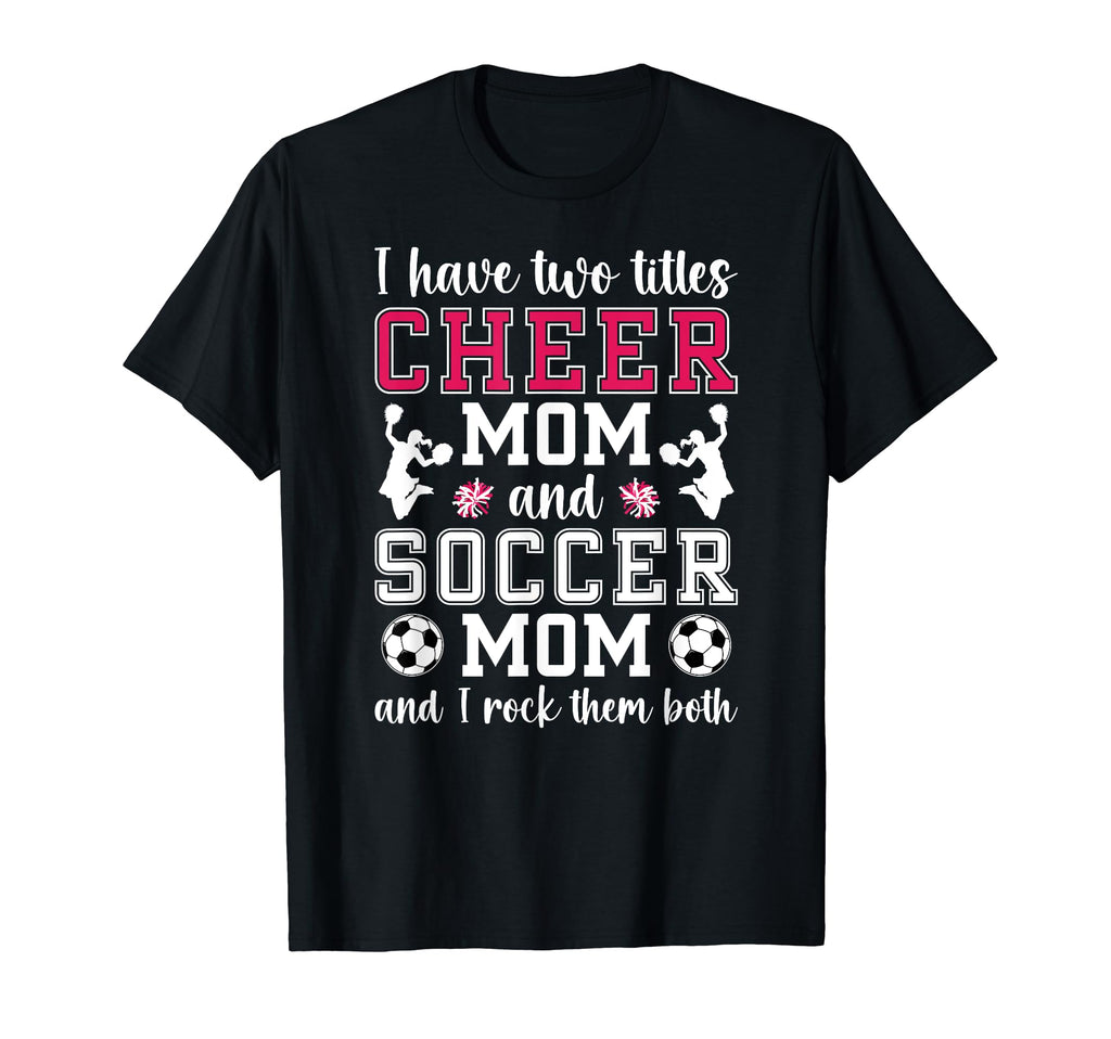 Cheer And Soccer Mom Soccer Player And T-Shirt - Minimalist Print Unisex - T-Shirt, Sweatshirt, Hoodie